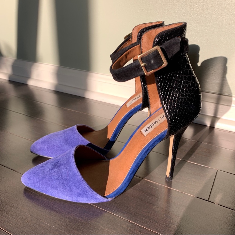 Steve Madden Closed Toe Purple & Black Heels